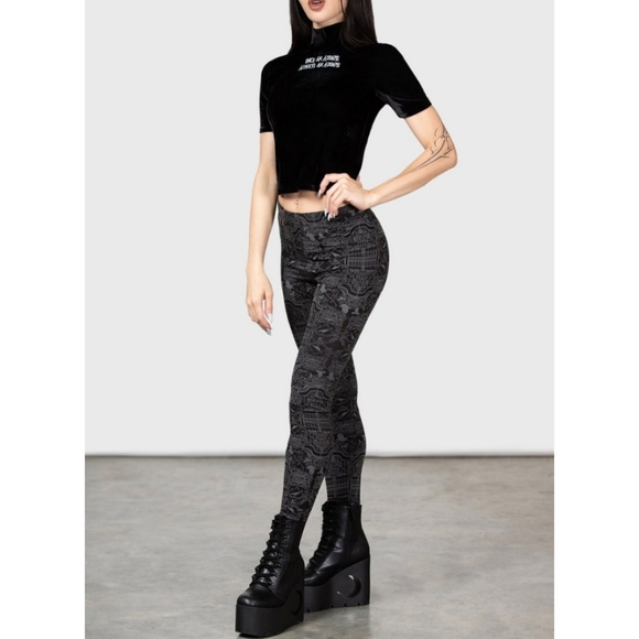 Killstar x Wednesday Adamms I'm Saaaoory Leggings - Picture 3 of 3